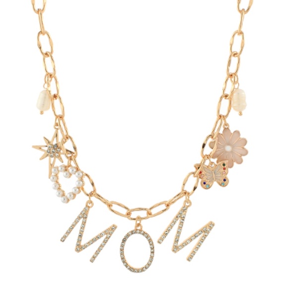 Initial & Multi Charm Necklace - Picture 1 of 1